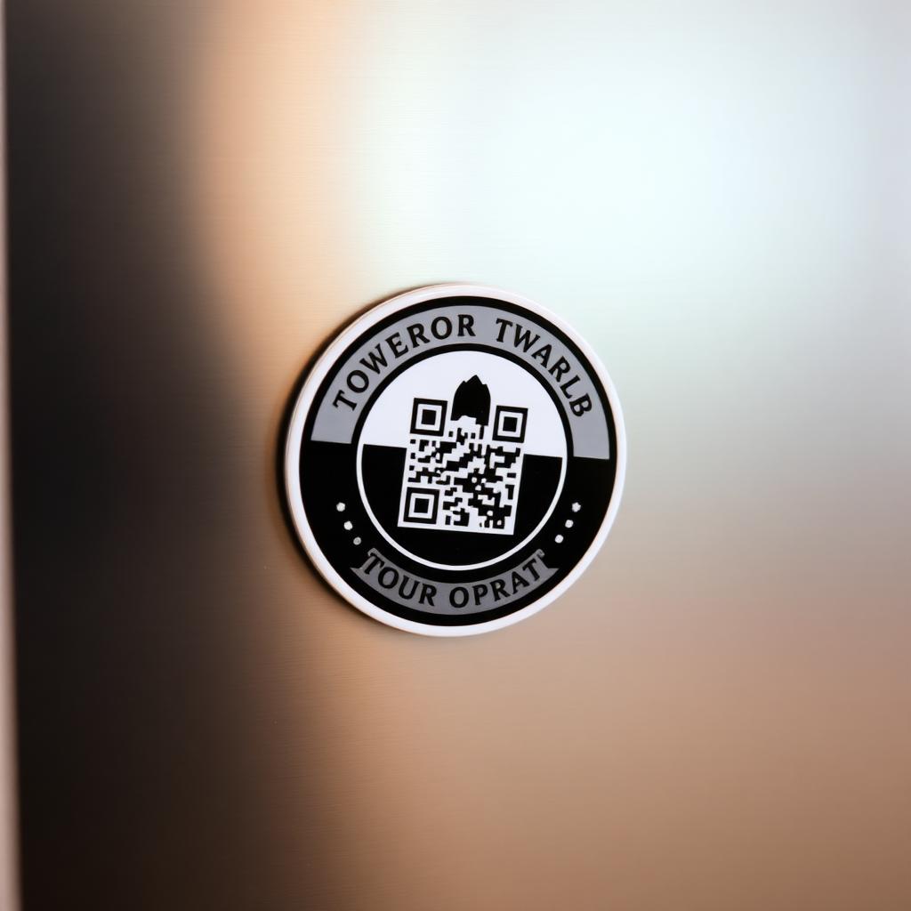 Branded NFC fridge magnet with QR code